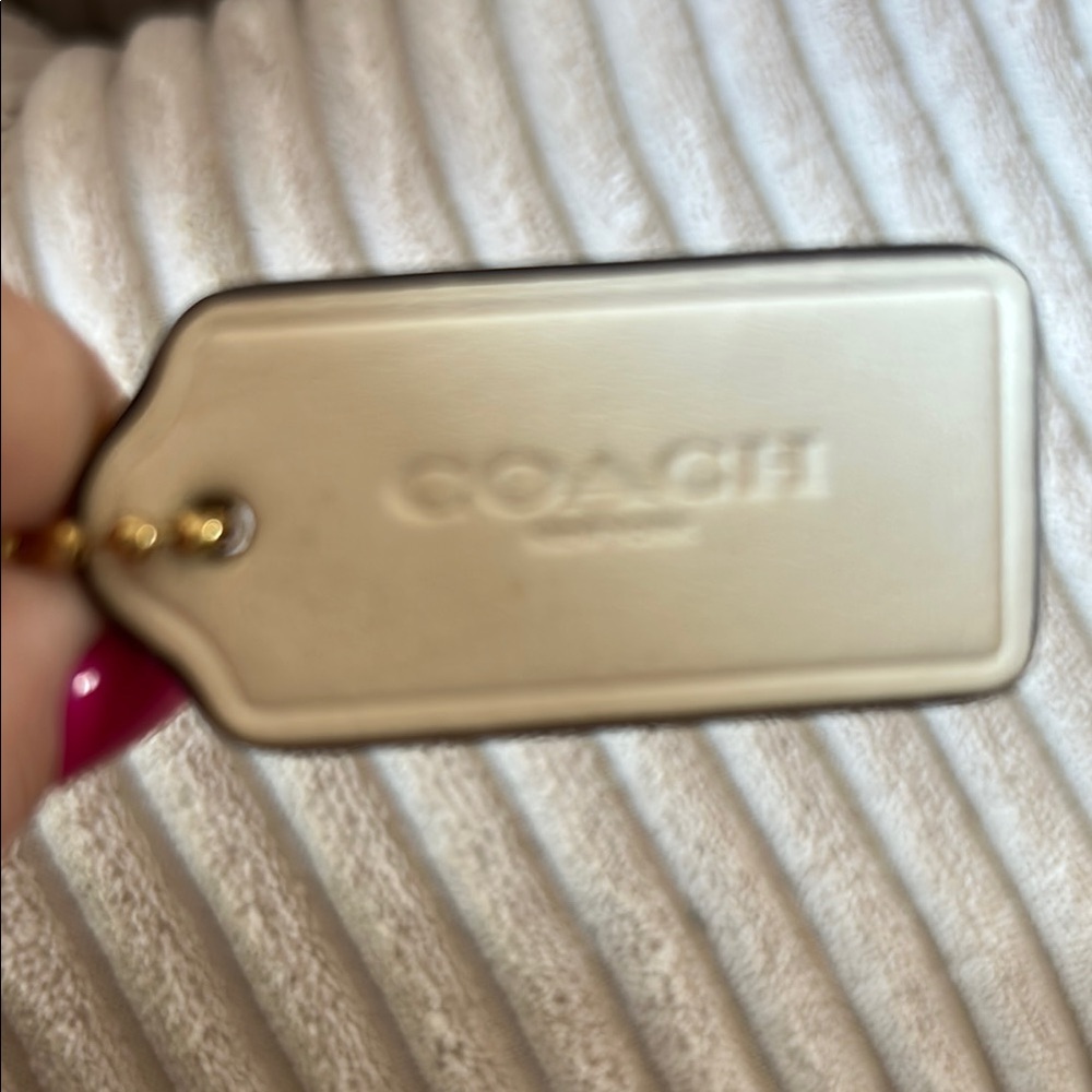 Coach Tan and Pink Crossbody Bag with Watermelon Accents - Picture 4 of 6